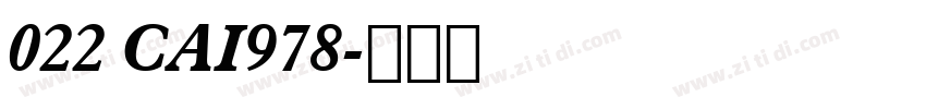 022 CAI978字体转换
